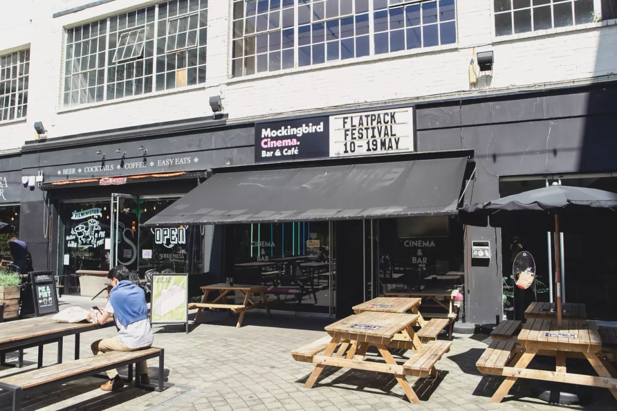Mockingbird Cinema exterior in the Custard Factory