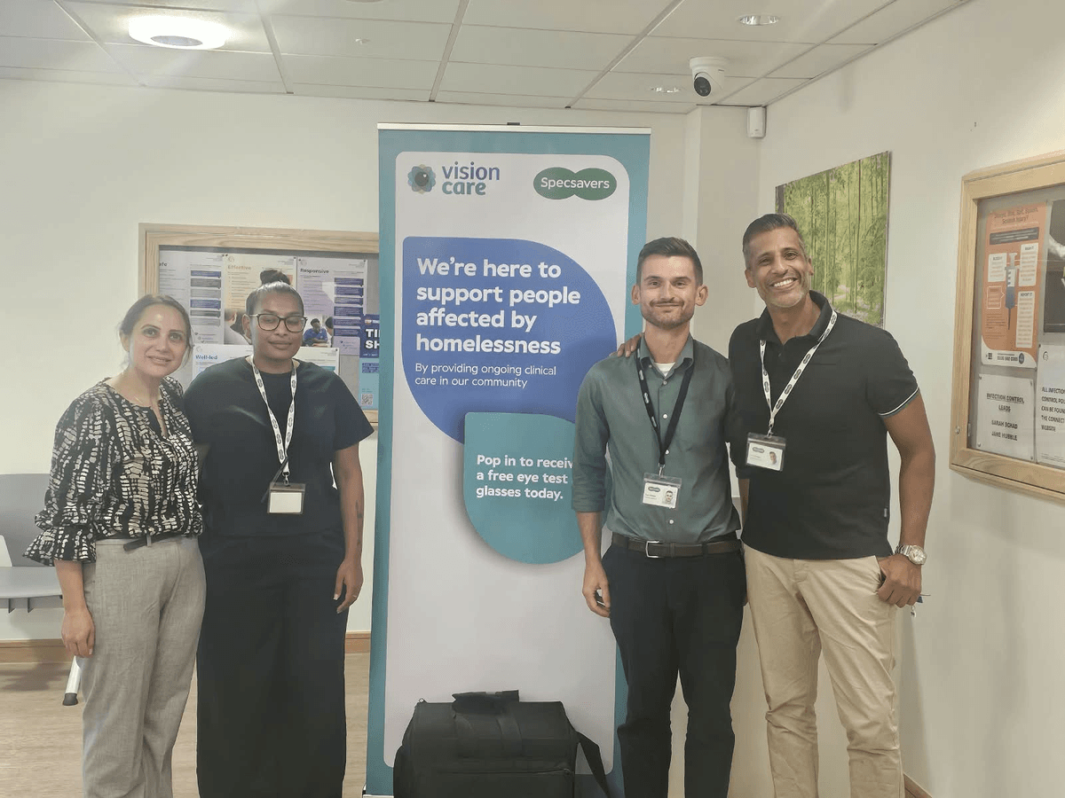 Members of the community eye-care team at Birmingham Health Exchange
